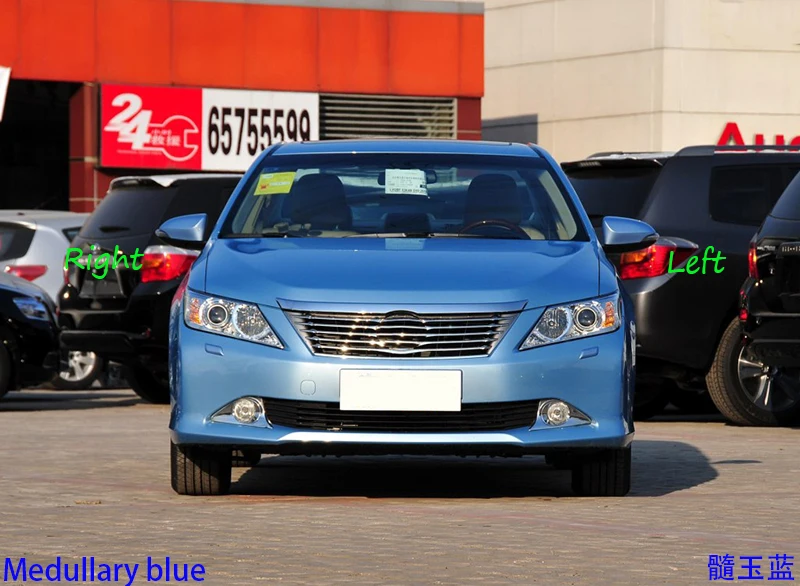 HengFei оригинальные аксессуары для автомобиля для Toyota Camry 2012~ модель реверсивное зеркало крышка седан зеркальный чехол - Цвет: Medullary blue Left