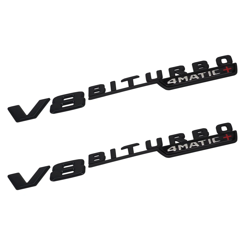 Black Для детей от 1 года до 5 лет пара V8 BITURBO 4matic сторона корпуса логотип Стикеры для Mercedes Benz AMG W211 W212 W213 W218 W220 W221 S350 S430 S500 S550 CLS CL - Название цвета: Black