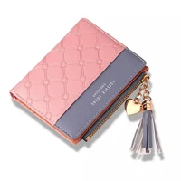 new small women wallet luxury brand famous mini women wallets short female purse credit card holder womens tassel wallet 2018