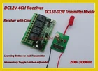 Радиочастотные переключатели с дистанционным управлением DC12V 4CH релейный приемник передатчик PCB питание на передающей 315433 Светодиодная лампа с пультом дистанционного управления