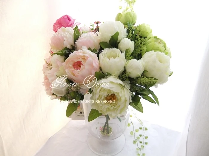 Большой искусственный шёлковый Пион цветок свадебный букет Свадебная вечеринка