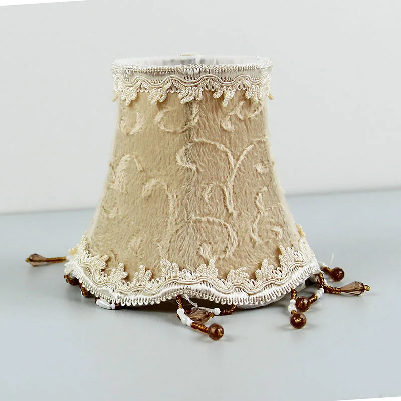 Фланелевая лампа с бусинами тканевый абажур чехол для лампы зажим|lampshade cover|cloth
