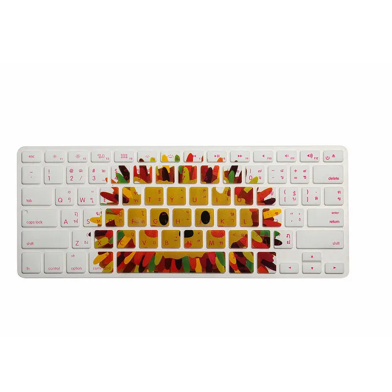 Радужный чехол для клавиатуры с тайским языком силиконовая кожа США Apple Macbook Air 13
