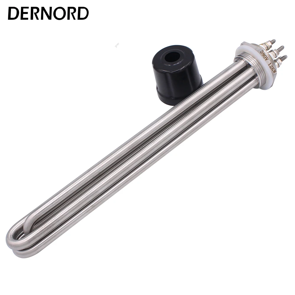 DERNORD 380V 12KW All Stainless Steel Heating Element Electrical Immersion Water Heater With 1.5