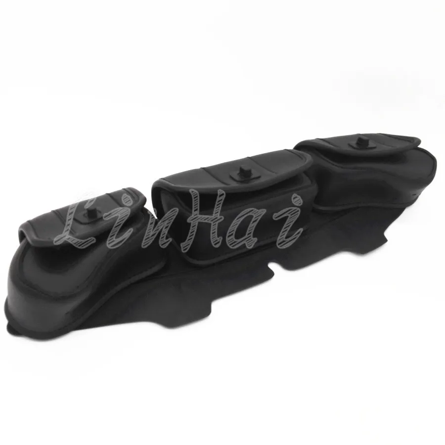 Черная сумка для лобового стекла 3 кармана обтекатель Harley Touring FLHT FLHTC FLHX 1996 2013|bags for