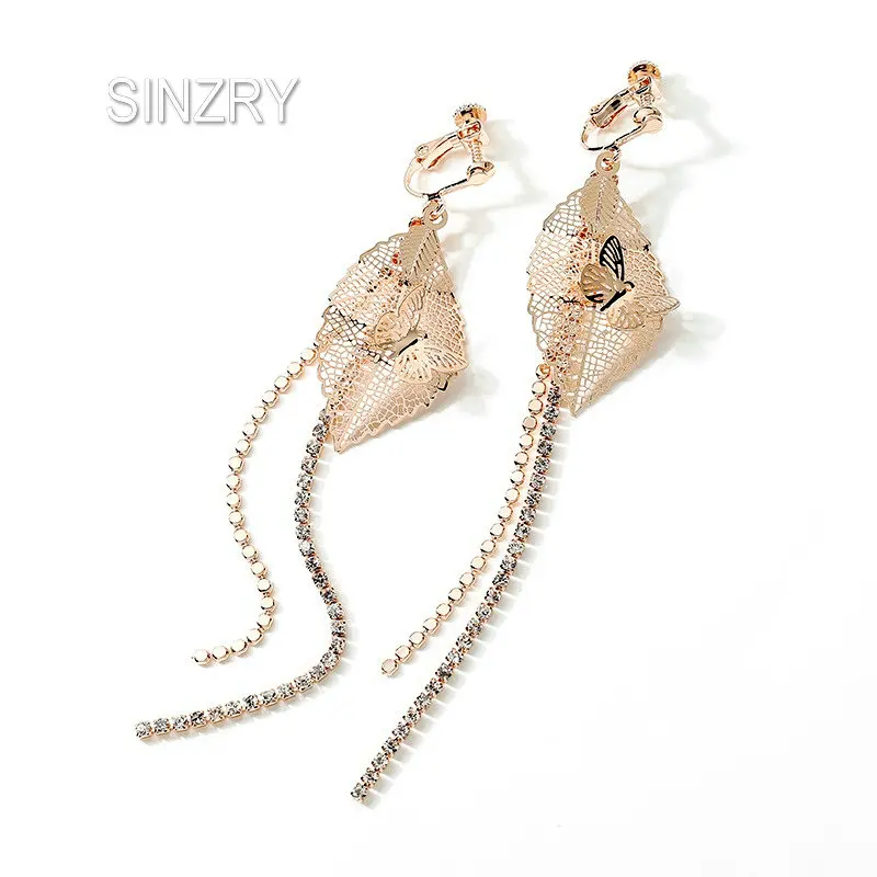 SINZRY горный хрусталь полые кисточкой серьги Бабочка sweety корейский бижутерия