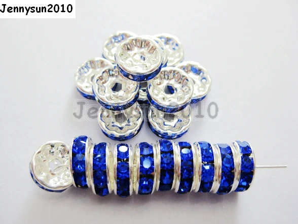

200 шт./лот, 6 мм, высококачественные Стразы Королевского синего цвета с покрытием из серебра, бисер для изготовления ювелирных изделий