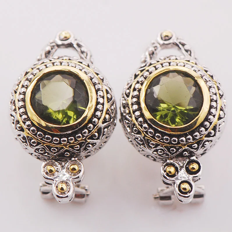 Серьги из серебра с изумрудами TE473|gemstone earrings|925 sterlingearrings earring |