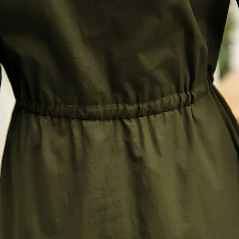 Сезон весна осень С поясом блузка рубашка платье для женщин Сплошной Цвет