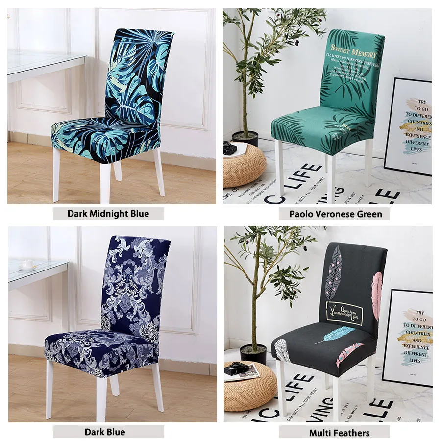 Chair Cover Spandex for Dining Room Stretch Seat Slipcover for Party Banquet Wedding Restaurant Home 1PC Washable News