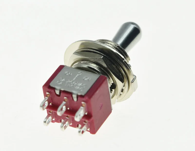 Гитарный DPDT 3 Way ON OFF Toggle Switch герметичный усилитель для толстой летучей мыши | Спорт