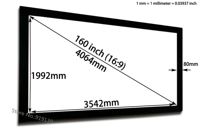 Большой экран для кинотеатра плоский фиксированный 160 дюйма сделай сам проектора