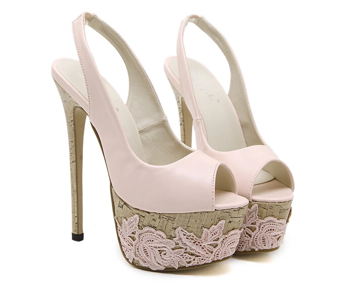 2017 Летняя Мода Женщины Сандалии Открытым Носком Супер Высокие Каблуки Свадебные