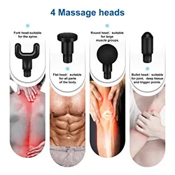 Массажный пистолет 5 скоростей беспроводной ручной массажер для глубоких тканей