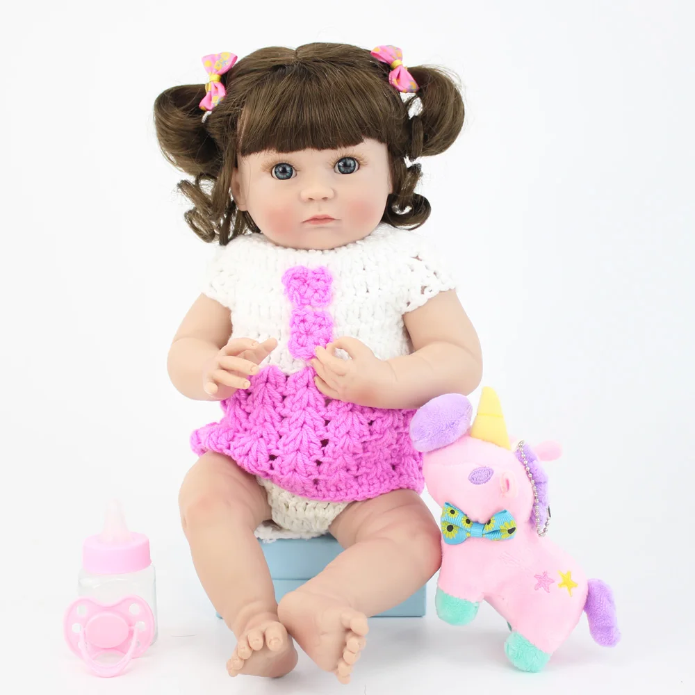 

35cm Full Body Silicone Soft Vinyl Reborn Baby Doll Toys Lifelike 14inch Princess Mini Babies Doll Bathe Toy Girl Toys For Kid