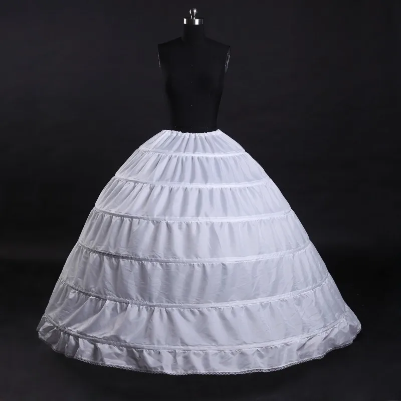 Белый подъюбник 6 Hoops кринолиновое свадебное платье Enaguas Para El Vestido De Boda свадебные