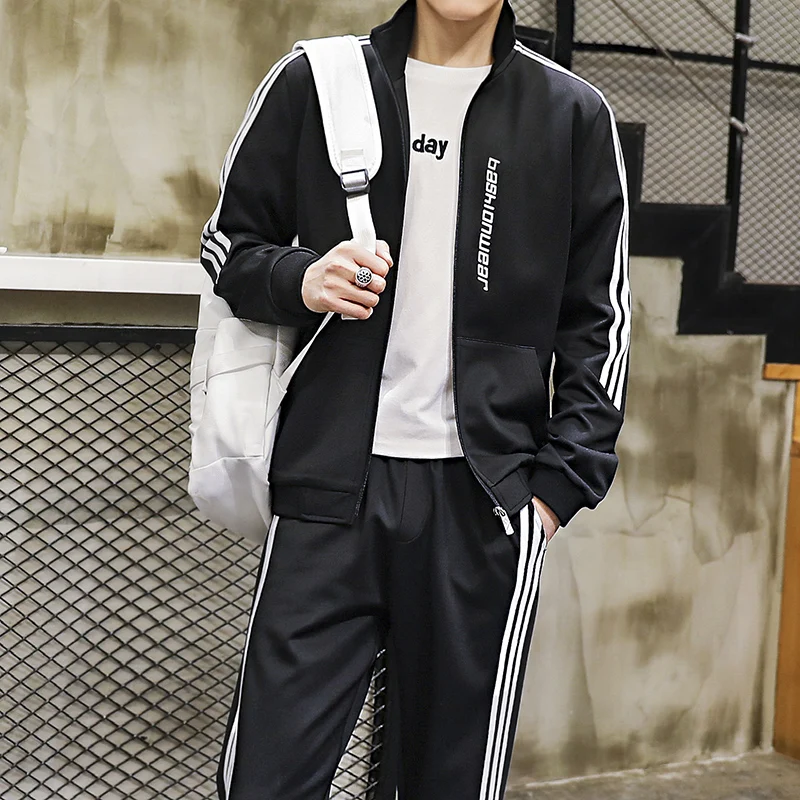 Классический стиль с длинными рукавами в полоску круглым вырезом брюки модные