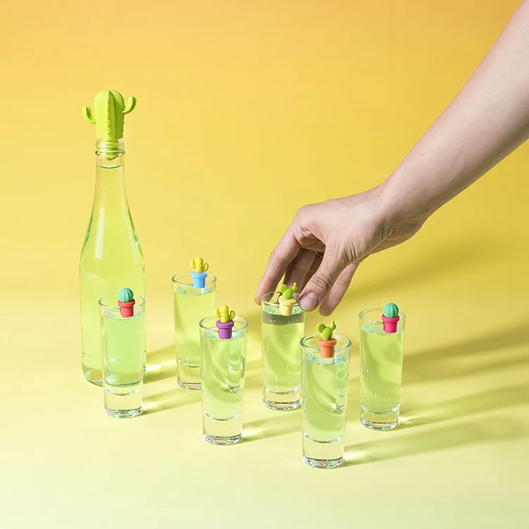 Силиконовые маркеры для бокала вина, белый, черный, кот, котенок, котенок, вечерние метка на чашку, чашка для питья, идентификация, стеклянные подвески