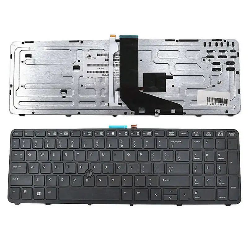 Английская клавиатура для ноутбука с подсветкой hp ZBOOK 15 17 G1 G2 PK130TK1A00
