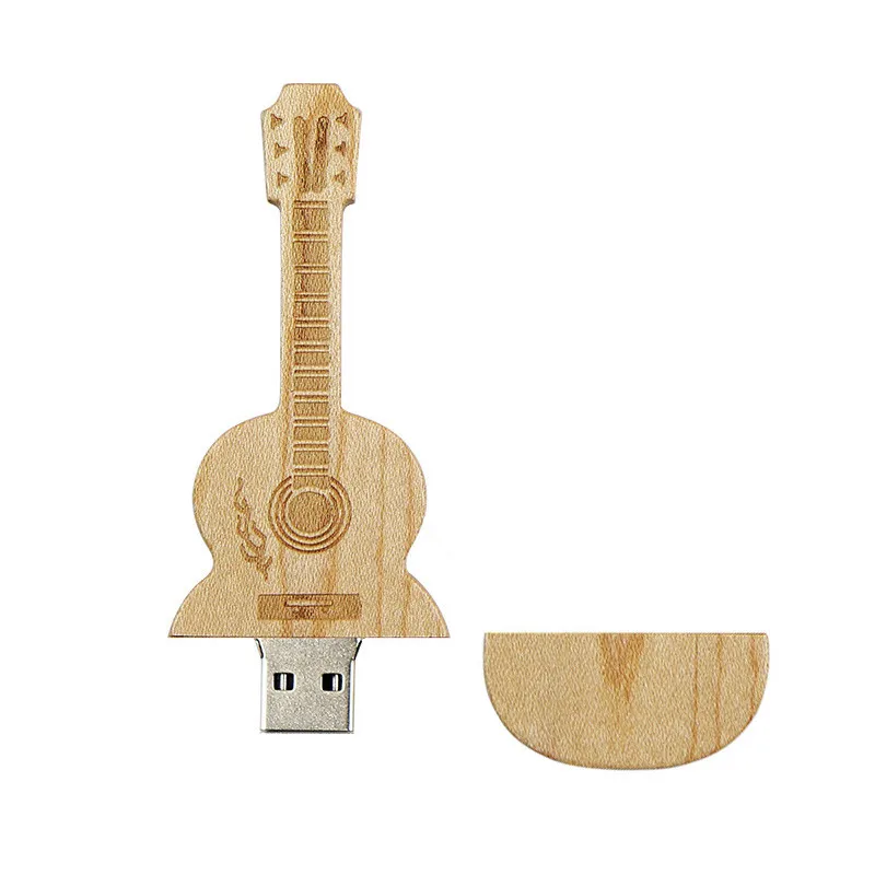 Деревянный Гитарный USB флеш накопитель 4 ГБ 8 u диск 16 32 Флешка 64 Гб деревянная