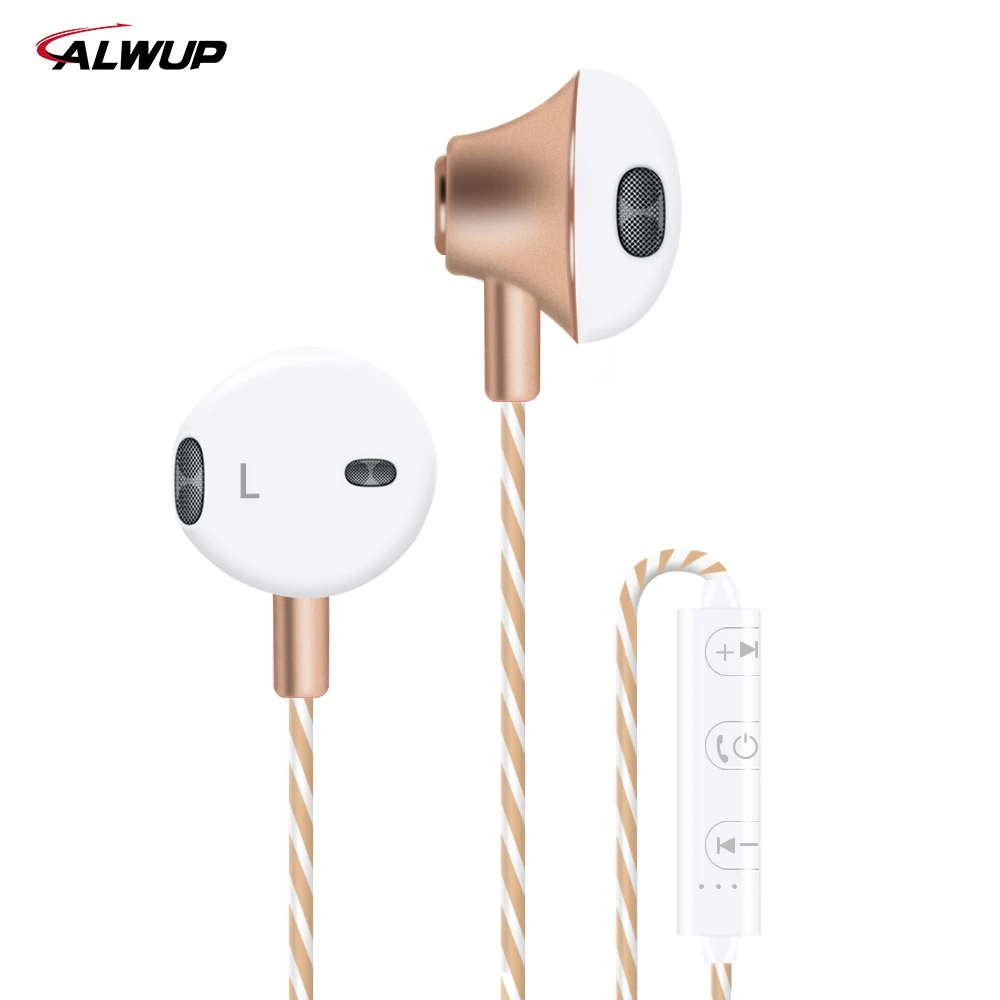 ALWUP Беспроводные наушники с микрофоном магнитные Bluetooth стерео Спортивная Шейная