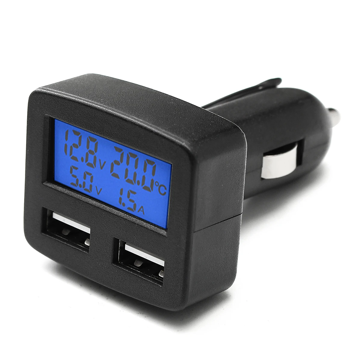 12 В 24 В Универсальный двойной USB интерфейс Автомобильное зарядное устройство с Вольтметр Амперметр термометр ЖК-дисплей многофункциональный автомобильный комплект