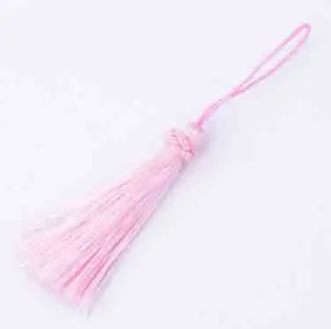 2 шт./лот 5 см китайский узел Ленточки 19 Цвета ручной работы Long Silk TASSEL Подвески для