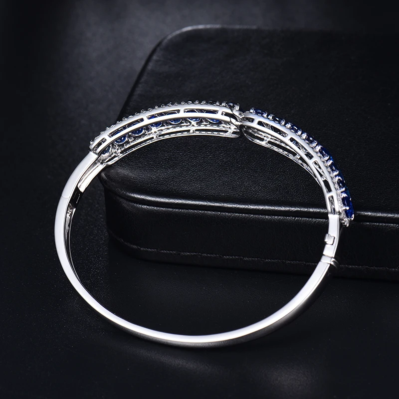 Ювелирные изделия LANMI Real 18Kt Au750 из белого золота с натуральными синими