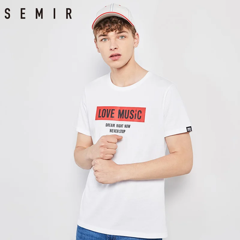SEMIR футболка мужская с коротким рукавом футболки мужские 2018 летние новые круглым