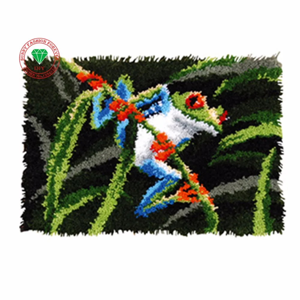 Набор для вышивки крючком мультяшный коврик лягушка лоскутный ковер вязаный