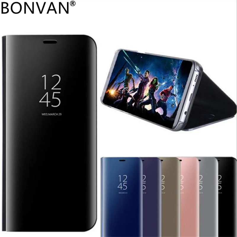 Флип-чехол BONVAN для Samsung S9 Plus S8 чехол смартфона жесткий кожаный с подставкой Galaxy |