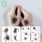 Временная татуировка Rocooart на Хэллоуин, временная татуировка в виде паука и скорпиона