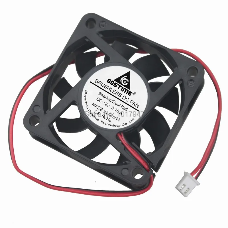 2 Pieces LOT Gdstime 60mm x 15mm 6cm 12V CPU Heat Sink Computer PC Cooler Fan Cooling Exhaust Ball Pins | Компьютеры и офис