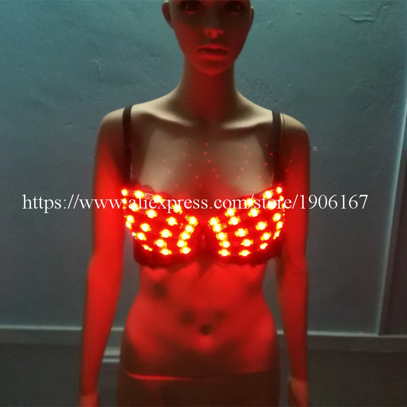 Новый дизайн светящийся сексуальный женский бюстгальтер со светодиодсветильник