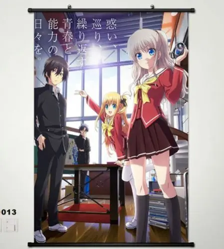 Домашний декор японский настенный постер Свиток Charlotte anime Tomori Nao art Fabric 013|art rage|fabric