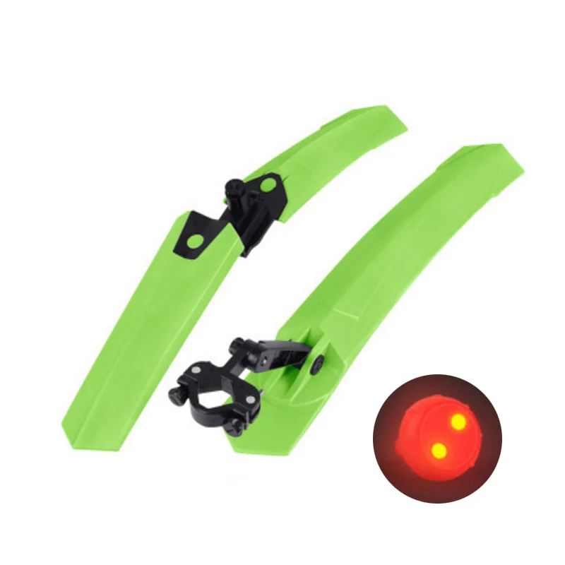 Green (Have lamp) Велосипедный велосипед MTB переднее заднее крыло брызговик Велосипедное крыло Bicicleta часть быстросъемный набор аксессуаров - Цвет: Green (Have lamp)
