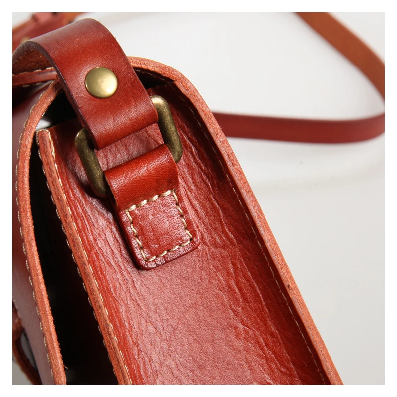 Женская сумка через плечо WOONAM маленькая из телячьей кожи с натуральным лицевым