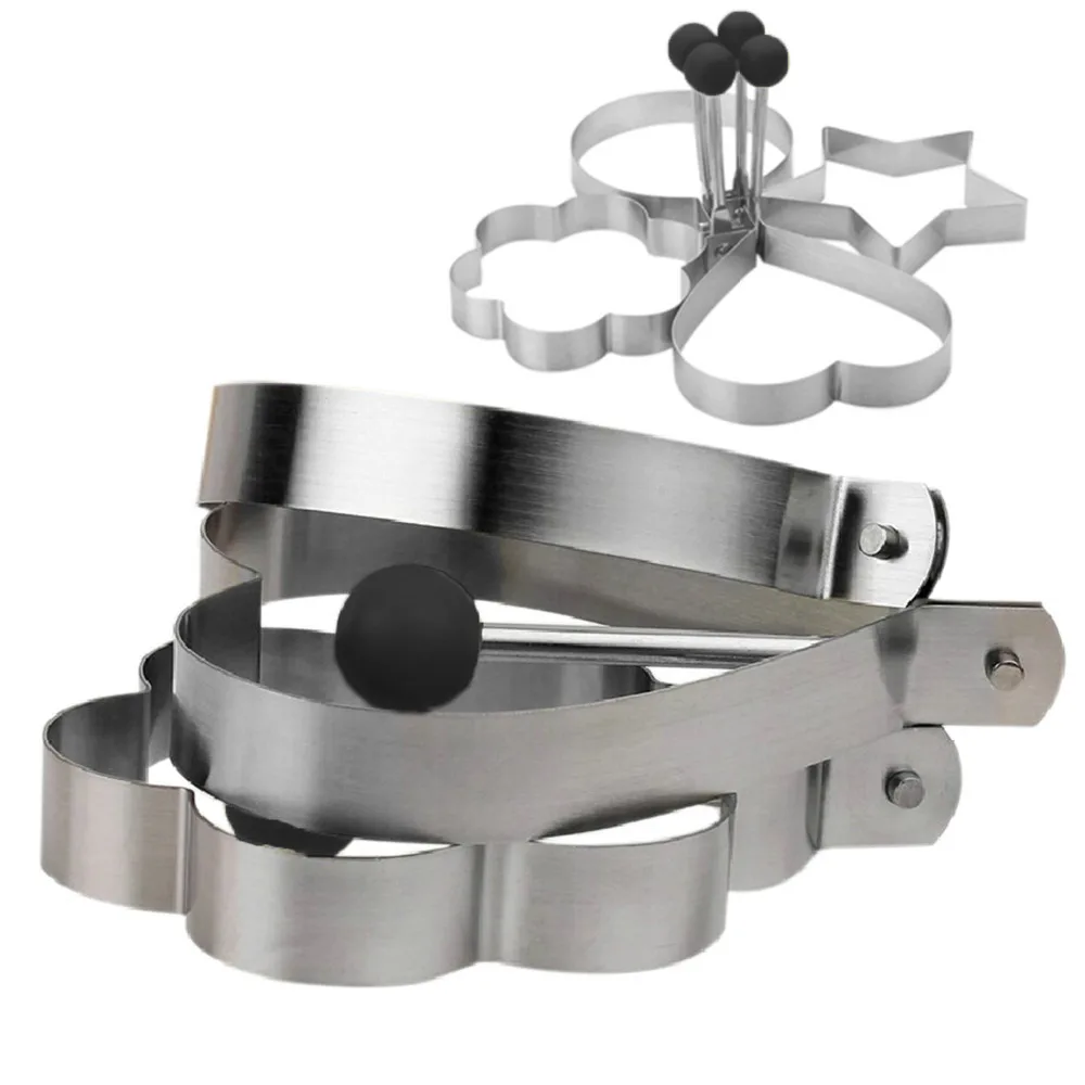 Behogar 1 набор (4 шт.) мулити использование омлет из нержавеющей стали жареное яйцо