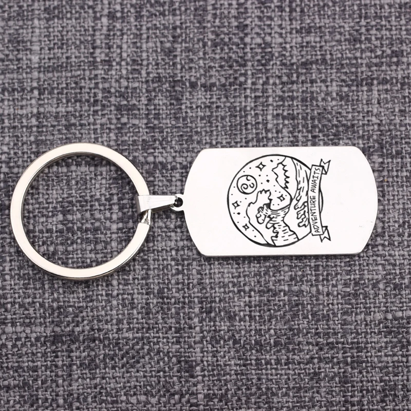 Gifts Adventure Awaits Graduation Present Engraved Scenes Key chains Hot Sale 2019 Creative Keyring Souvenir Bag Charms Dog Tag | Украшения