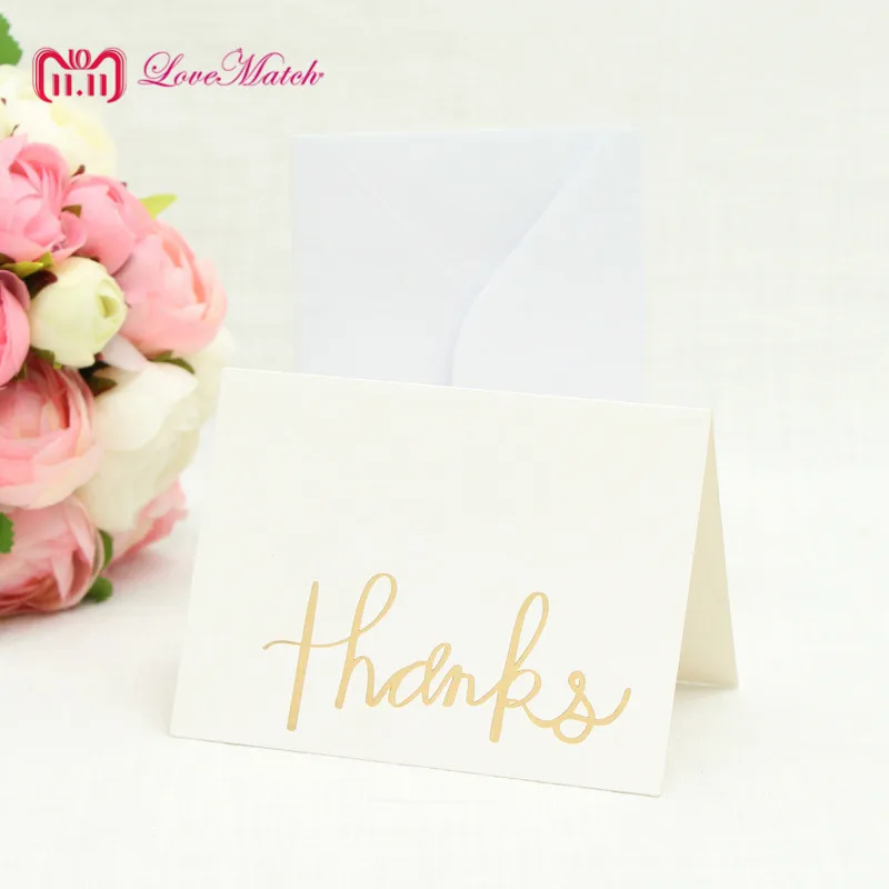 10 комплектов пригласительные открытки с надписью Love And Thank|Открытки и