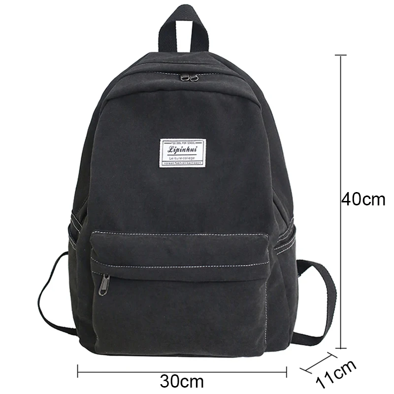 Cute Student Cotton Fabric Backpack Women School Bags For Teenage Girls Harajuku Backpacks Ladies Kawaii Luxury Female Book Bag