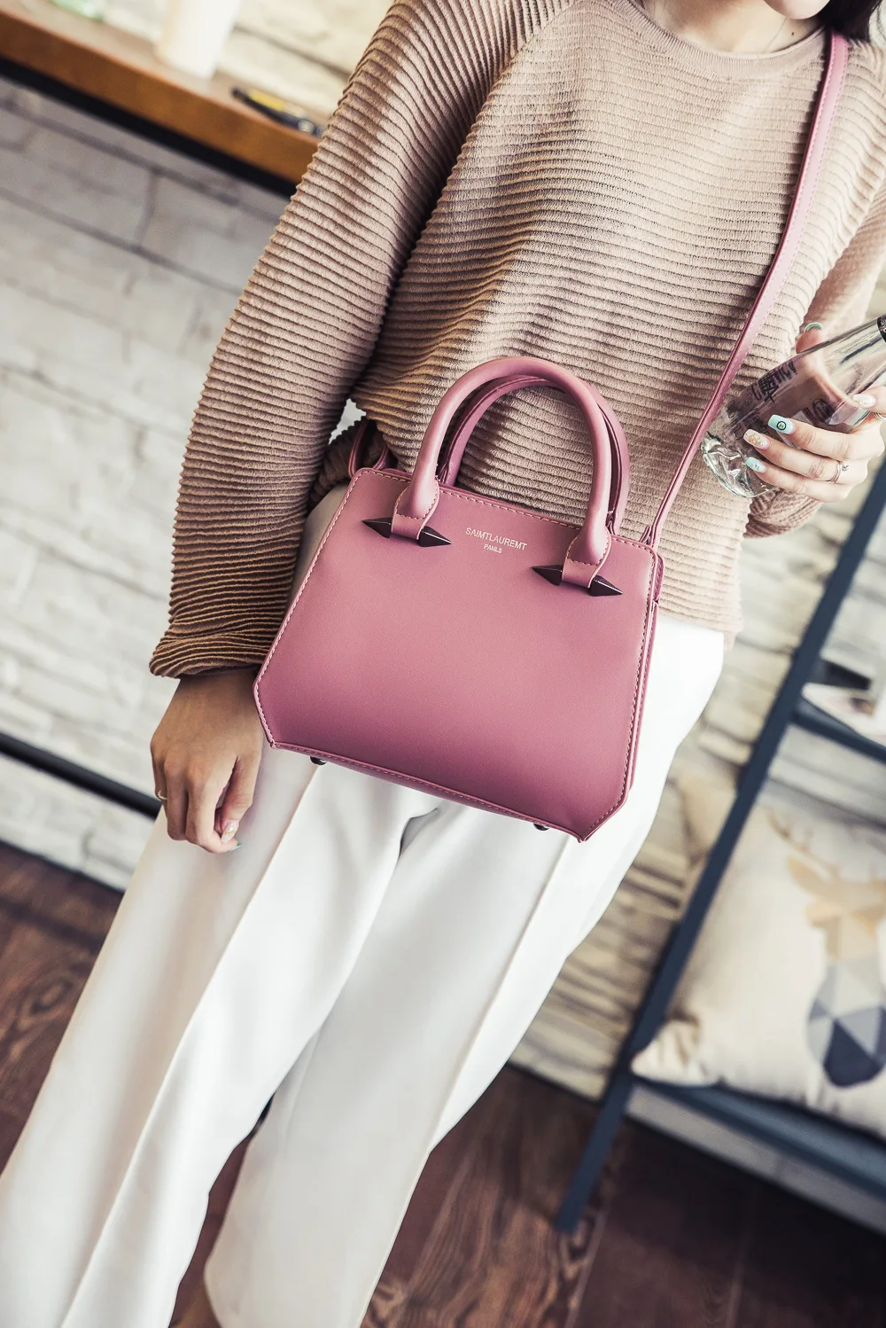 2017 Женщин Конструктора Сумка Трапеция ИСКУССТВЕННАЯ Кожа Случайный Маленький