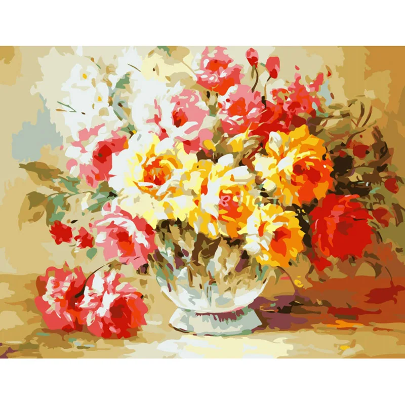 Винтаж Краски ing DIY по номерам наборы акрил на холсте Ручная ed масла для стены