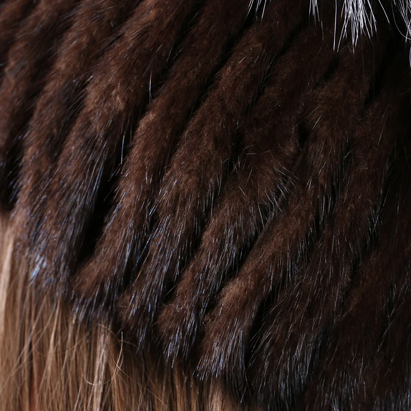 2019 женская вязаная норковая меховая шапка стильная с подкладкой из лисьего меха