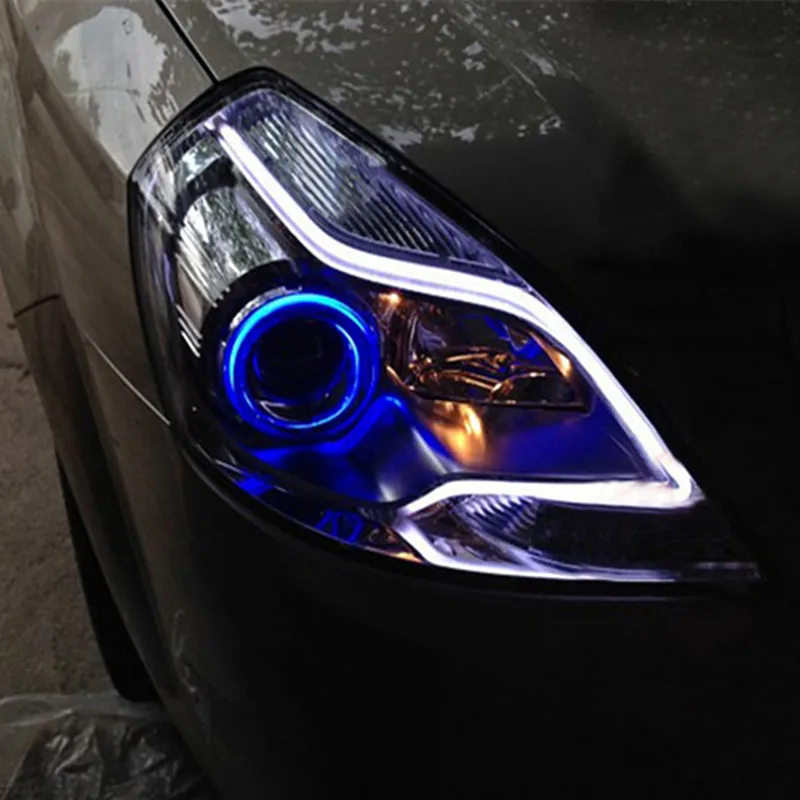2 шт. 60 см стильные Автомобильные фары дневного светильник глаза ангела гибкие