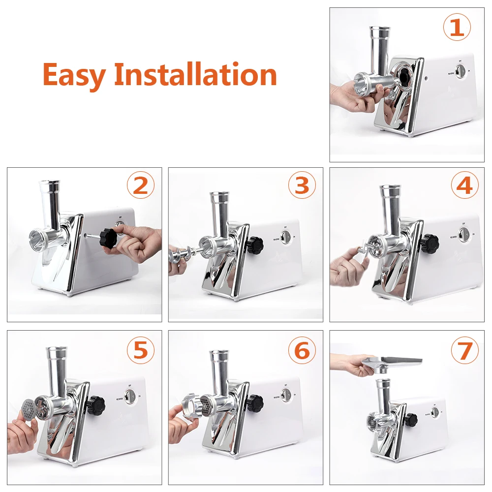 

1200w Stainless Steel Electric Meat Grinder Sausage Machine Mincer