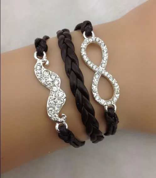 1 шт. бесконечности браслет свадебный сглаза усы для подарок на Новый год 3244