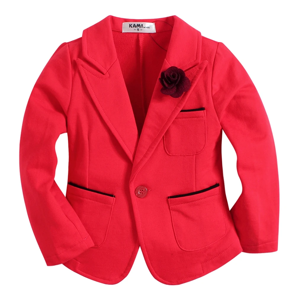 Новинка вязаный хлопковый блейзер для маленьких девочек однотонный красный цвет