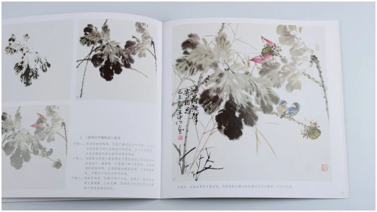 Книга для входа китайской живописи техники рисования свободными руками: Lotus 22