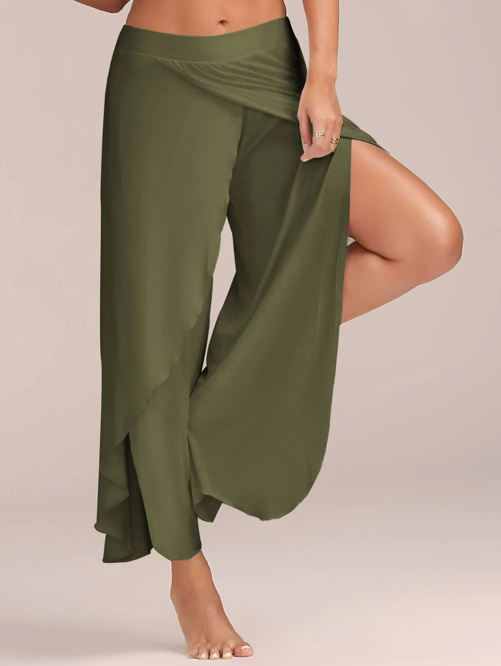 2018 hot white black wine red 5XL loose ladies waist wide leg pants casual summer beach nine points women's trousers | Женская